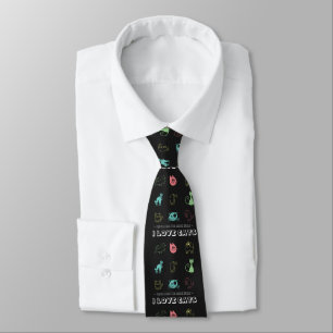 I Love Cats - People Are Too Much Work (V5) Neck Tie