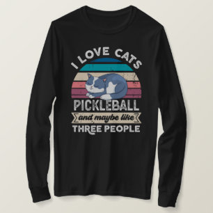 I love Cats Pickleball and like Three People T-Shirt