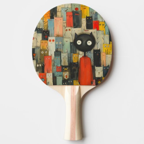 i love cats ping pong paddle