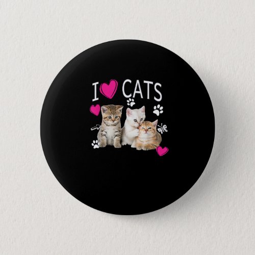 I Love Cats Shirt _ Cat lover _ I love Kittens Gif Button