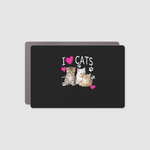 I Love Cats Shirt _ Cat lover _ I love Kittens Gif Car Magnet