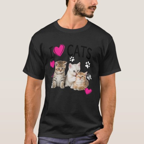 I Love Cats Shirt Cat lover Tee I love Kittens TSh