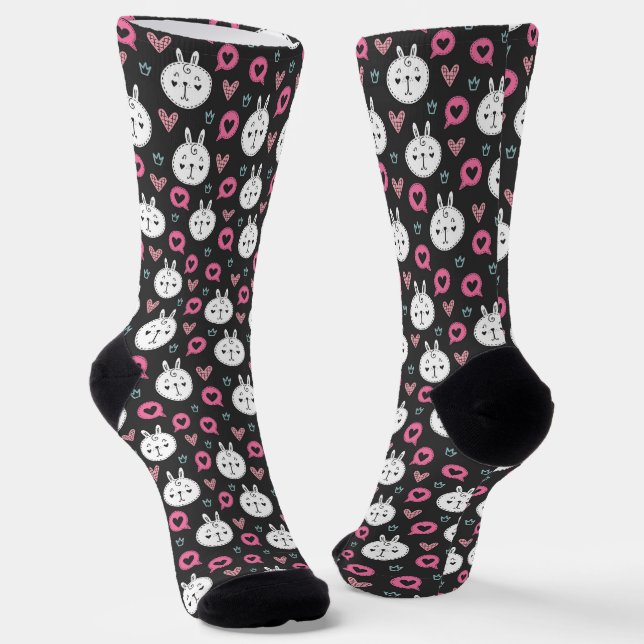 I Love Cats Socks (Angled)