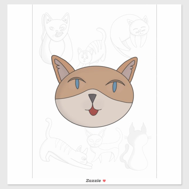 I love cats sticker (Sheet)