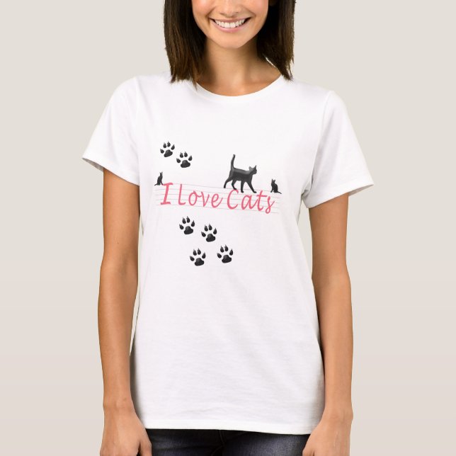 I Love Cats T-Shirt (Front)