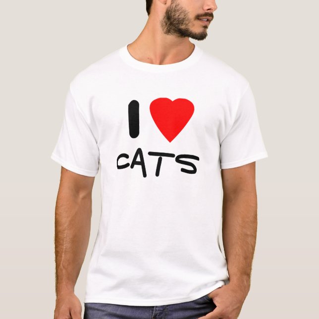 I Love Cats T-Shirt (Front)