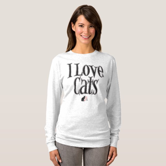 I Love Cats T-Shirt (Front Full)