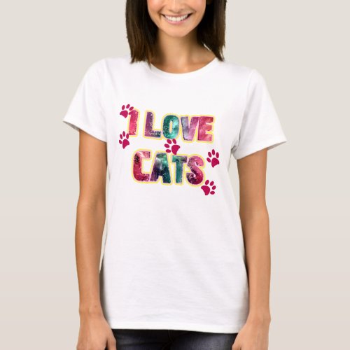 I Love Cats  T_Shirt