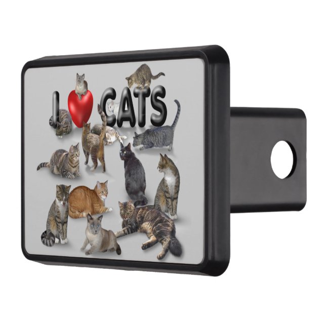 I love Cats Trailer Hitch Cover (Left)