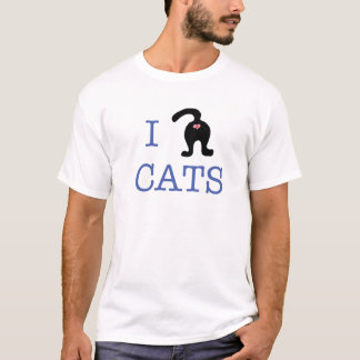 I Love Cats Unisex Shirt Butt Cute Humor