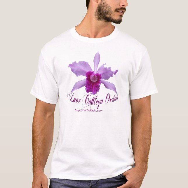 I Love Cattleya Orchids T-Shirt (Front)