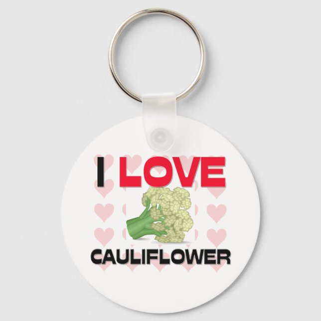 I Love Cauliflower Keychain (Front)