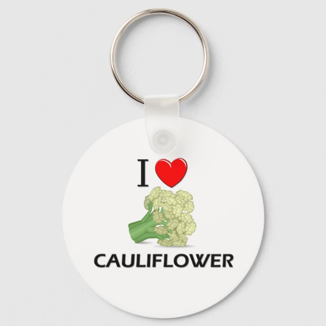 I Love Cauliflower Keychain (Front)