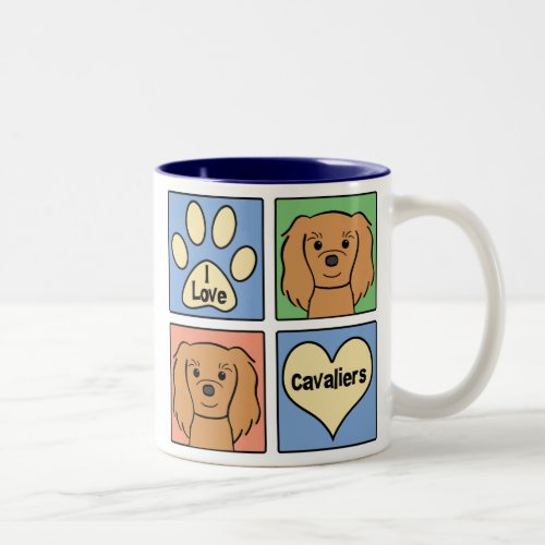 I Love Cavalier King Charles Spaniels Two_Tone Coffee Mug