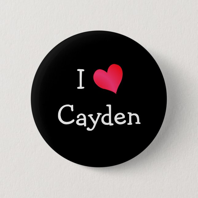 I Love Cayden Button (Front)