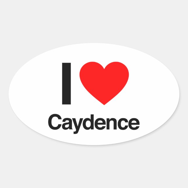 i love caydence oval sticker (Front)