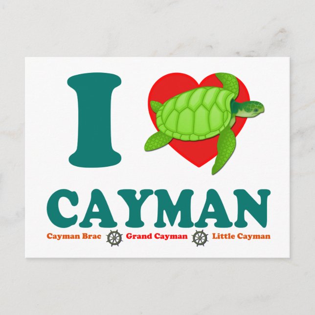 I Love Cayman Postcard (Front)