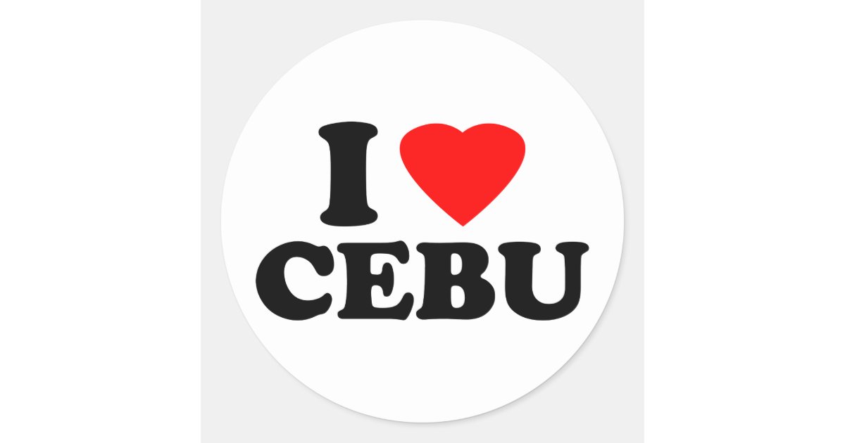 I Love Cebu Classic Round Sticker | Zazzle