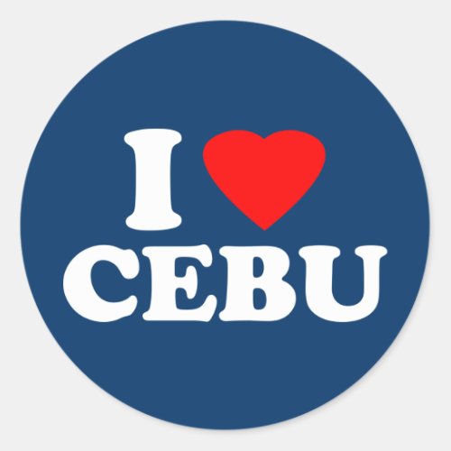 I Love Cebu Classic Round Sticker