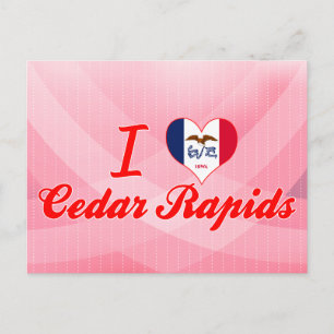 I Love Cedar Rapids, Iowa Postcard
