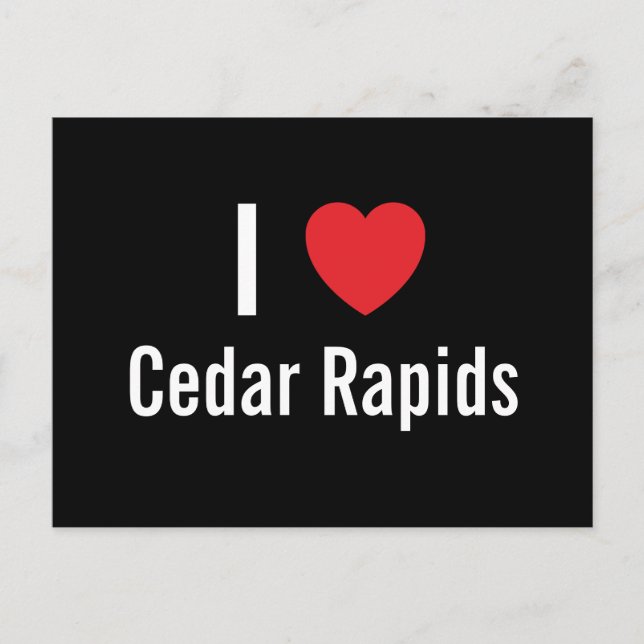 I love Cedar Rapids Postcard (Front)