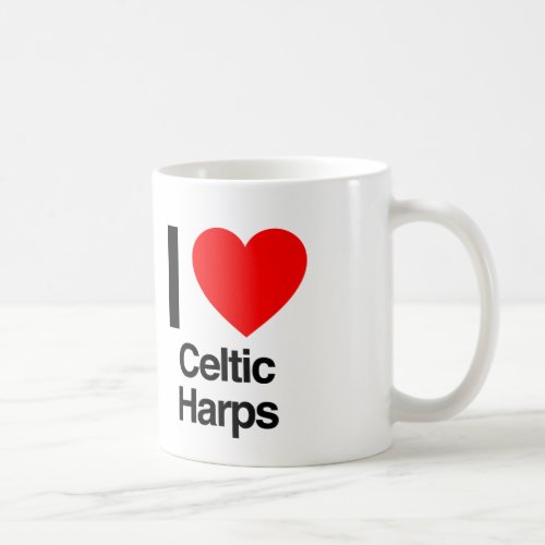 i love celtic harps coffee mug