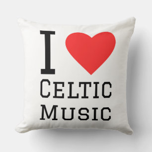 I love Celtic music Throw Pillow