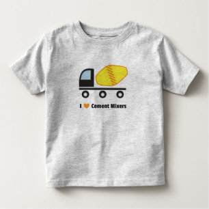 I Love Cement Mixers Toddler T-shirt