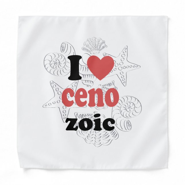 I love Cenozoic funny quote for scientists Bandana (Front)
