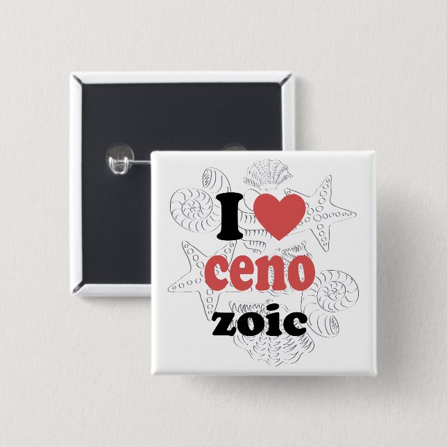 I love Cenozoic funny quote for scientists Button (Front & Back)