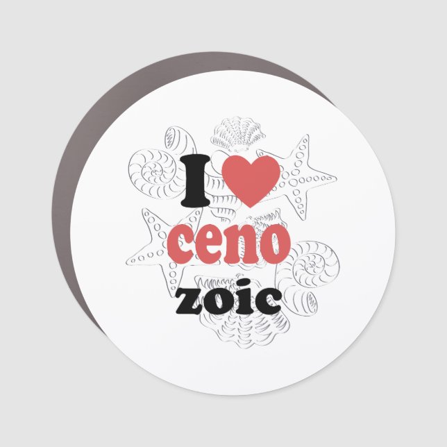 I love Cenozoic funny quote for scientists Car Magnet (Front)
