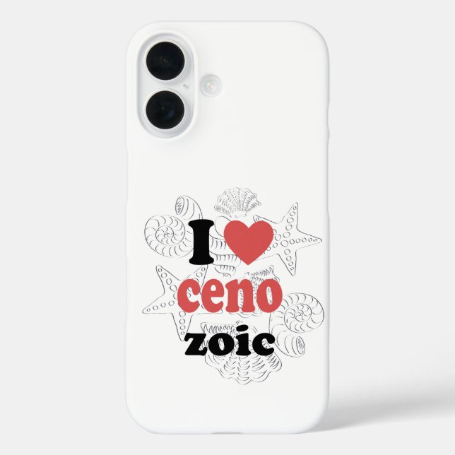 I love Cenozoic funny quote for scientists Case-Mate iPhone Case (Back)