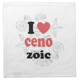 I love Cenozoic funny quote for scientists Cloth Napkin