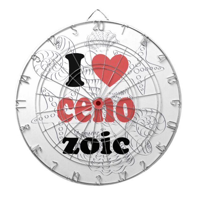 I love Cenozoic funny quote for scientists Dart Board (Front)