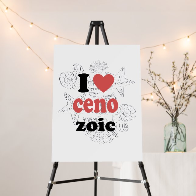 I love Cenozoic funny quote for scientists Foam Board (In Situ (Stand))