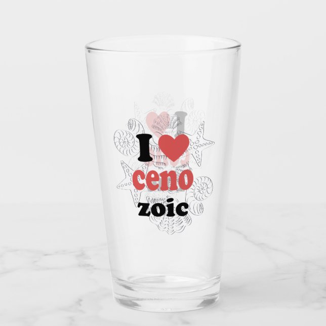 I love Cenozoic funny quote for scientists Glass (Front)