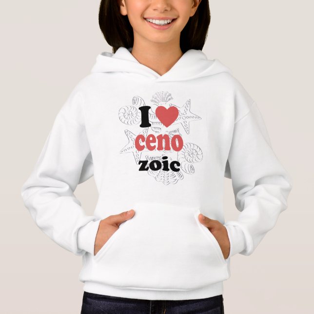 I love Cenozoic funny quote for scientists Hoodie (Front)