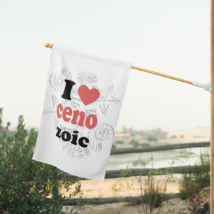 I love Cenozoic funny quote for scientists House Flag