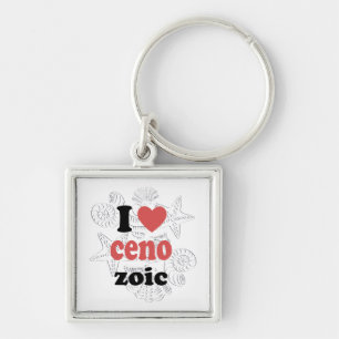 I love Cenozoic funny quote for scientists Keychain