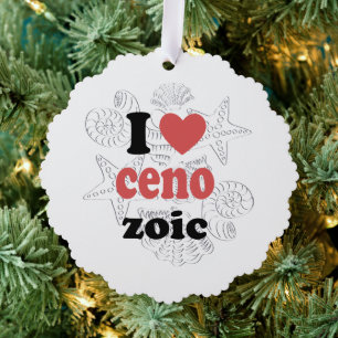 I love Cenozoic funny quote for scientists Ornament Card