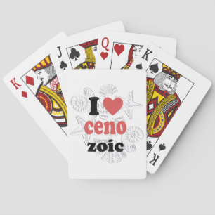 I love Cenozoic funny quote for scientists Poker Cards