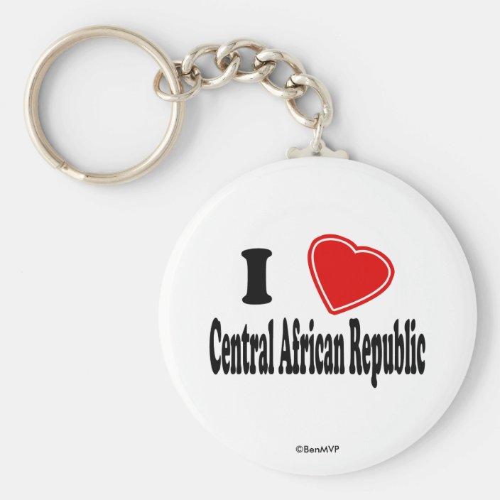 I Love Central African Republic Key Chain