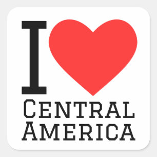 I love Central America Square Sticker
