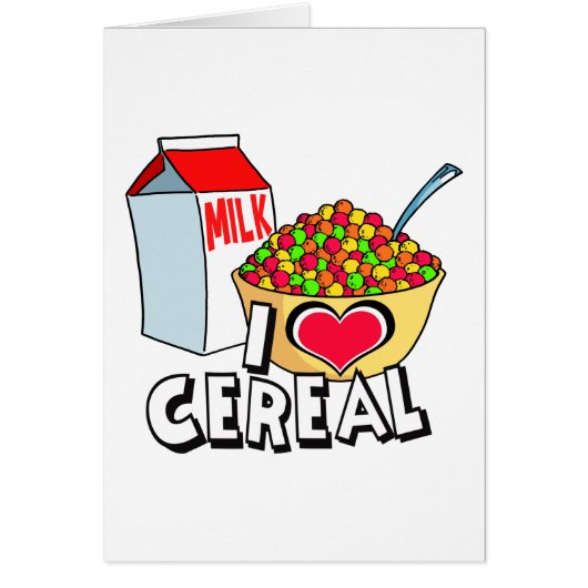 I LOVE CEREAL CARDS (Front)