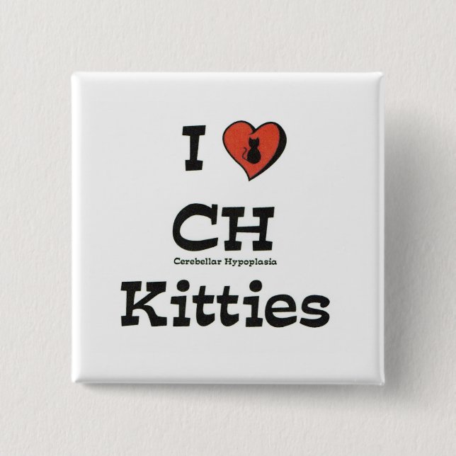 I Love CH Kitties Button (Front)