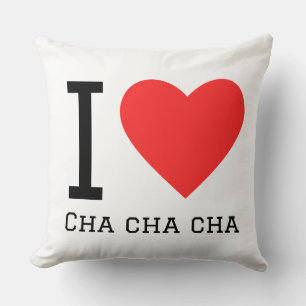 I love cha cha cha throw pillow