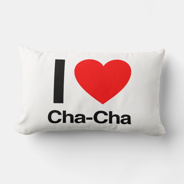 i love cha-cha lumbar pillow (Front)