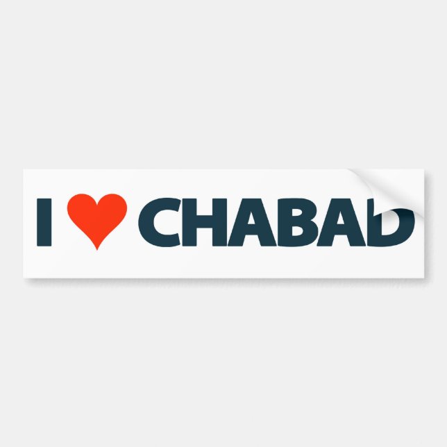 I LOVE CHABAD BUMPER STICKER (Front)