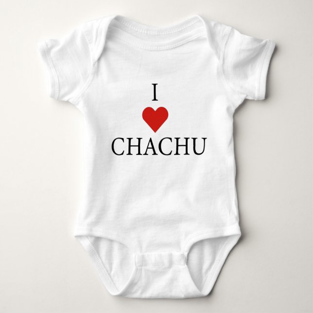 I LOVE CHACHU Baby Bodysuit (Front)