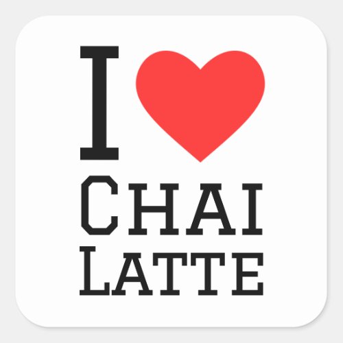 I love chai latte square sticker
